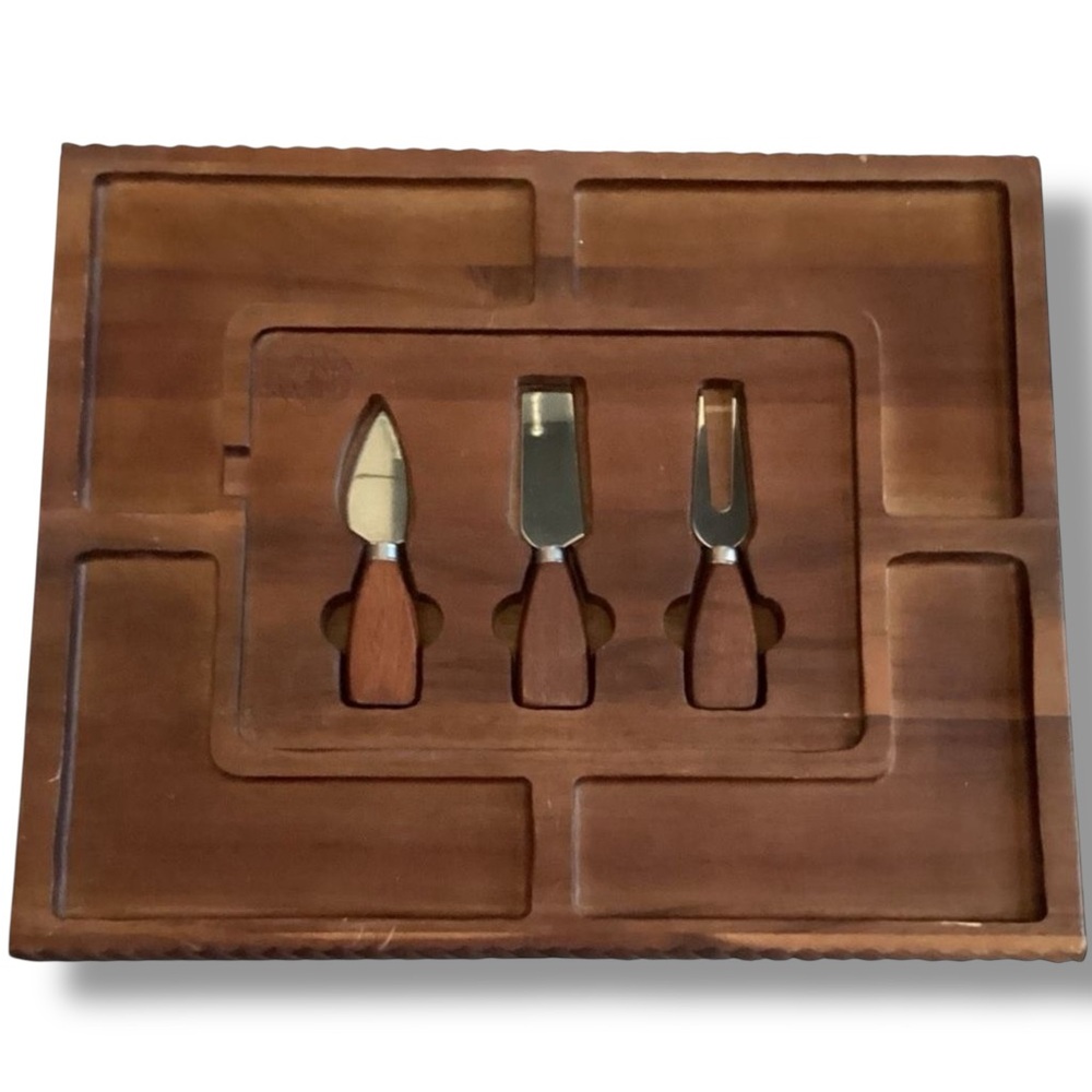 Shanik Rectangular Charcuterie Set Cheese Platter with Double Sided Slate